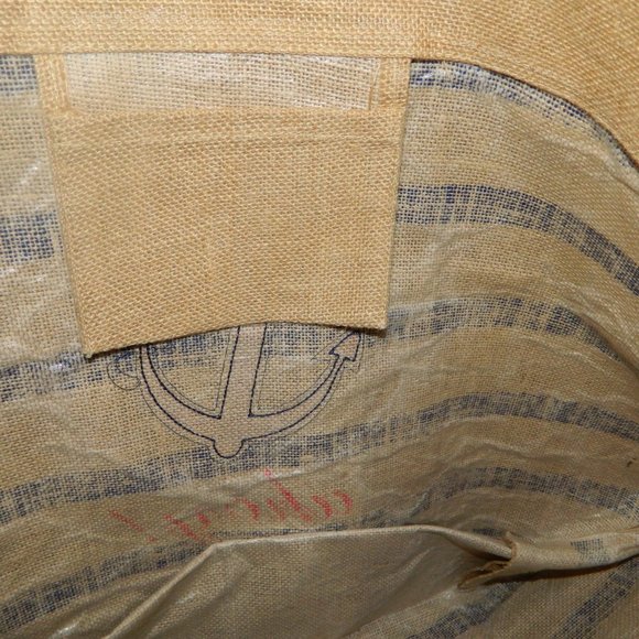 Burlap Ahoy!! Anchor Nautical Beach Cruise Tote - Picture 5 of 6